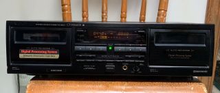 Pioneer Stereo Double Dual Cassette Deck Player Model Ct - W616dr W/ Rca Cables