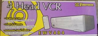 Emerson Ewv404 Vcr 19 Micron Da - 4 Head Vhs Vcr Player Recorder
