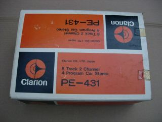 Vintage Nos Clarion Car Stereo 8 Track 2 Channel Tape Player