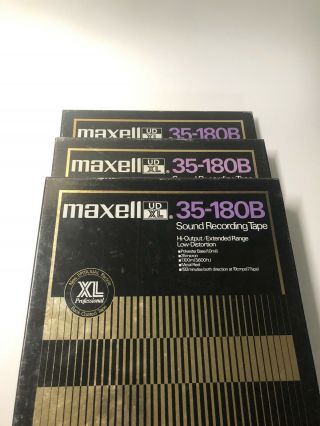 3 Maxell Ud Xl 35 - 180b 10.  5 " Metal Reels