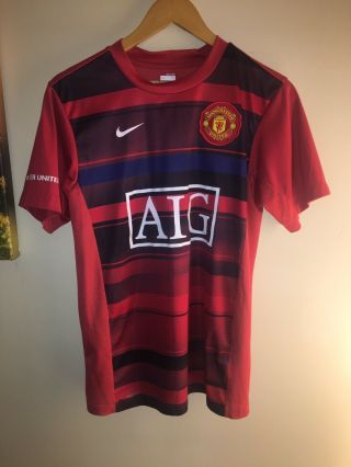 Nike Dri - Fit Manchester United Authentic Soccer Jersey Red Small