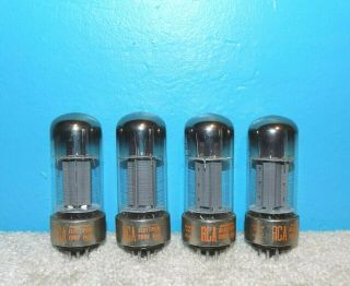 4 Matched Rca 7027a Tubes Double D Getters Strong