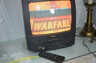 Emerson Ewc1304 13 " Tv Vcr Vhs Combo Color Crt Gaming Tv & Remote Great