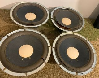 (4) 8” Acoustic Research Ar93q Speaker Woofers Need Foam Surrounds 8ohm