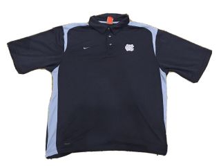 Nike Dri - Fit Polo Shirt Unc Tar Heels University Of North Carolina Blue Size L