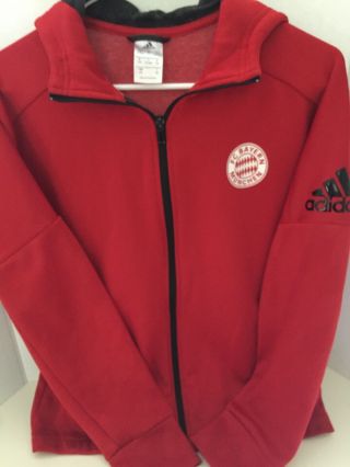 Adidas Fc Bayern Munchen Full Zip Warm Up Track Jacket Size Youth Large