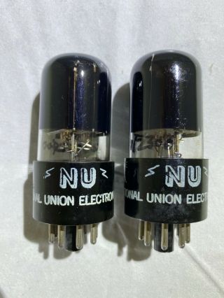 National Union (nu) 6sn7gt Black Glass Matched Pair