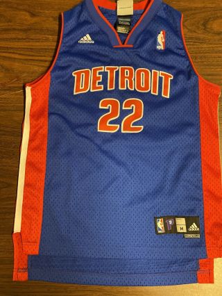 Tayshaun Prince Youth Medium Detroit Pistons Basketball Jersey Adidas Nba Sewn