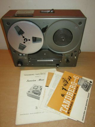 Vintage Tandberg Model 6 Four Track Stereo Tape Deck With Manuals - Asis