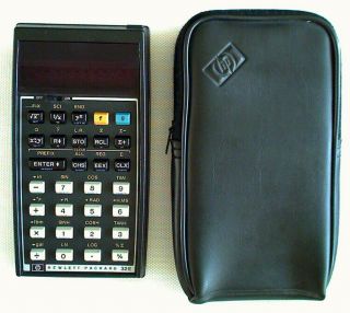 Vintage Hewlett Packard Red Led Scientific Calculator Hp 32e,  Case