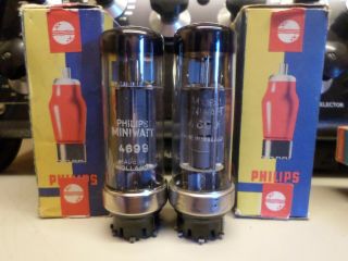 Matched Pair 4699 Metal Base From Philips Miniwatt,  Nos.