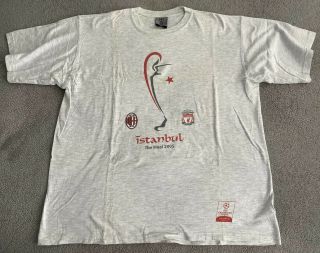 Liverpool Fc Ac Milan Final Istanbul 2005 Uefa Champions League T - Shirt Mens Xl