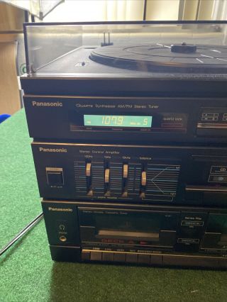 Vtg Panasonic SG - D16 Stereo Music System Turntable Dual Cassette Player Tuner 3
