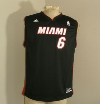 Youth Boys Kids Adidas Miami Heat Lebron James 6 Nba Basketball Jersey Xl