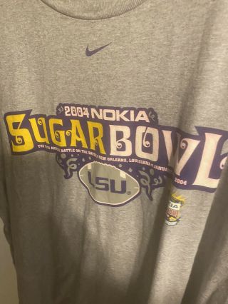 2003 Lsu Tigers National Champions 2004 Sugar Bowl Xxl 2xl Shirt Nike