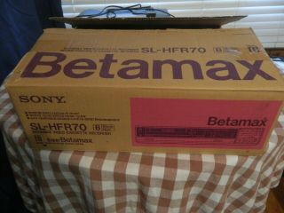 Sony Betamax Player Sl - 10 Mk Ll With 1 Sony L - 750 Tape & 1.
