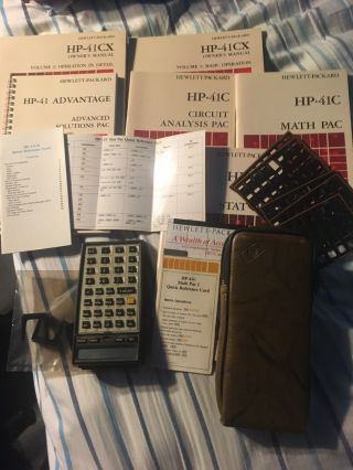 Hp - 41cx Manuals,  Math/stat,  Circuits I And Hp - 41 Advantage Modules And Case