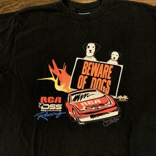 Nascar Jeremy Mayfield Rca Dss Racing 98 T - Shirt Xl Beware Of Dogs