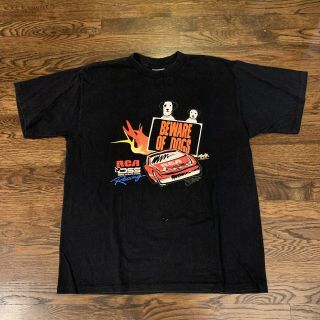 NASCAR Jeremy Mayfield RCA DSS Racing 98 T - shirt XL Beware Of Dogs 2