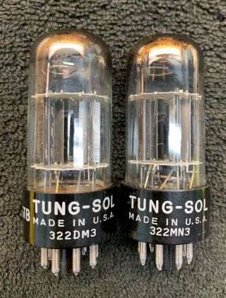 2 NOS NIB Matched Tung - Sol 6SN7GTB Tall Bottle Tubes USA 1960 ' s 3