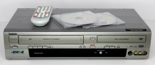 Symphonic Vcr W/ Dvd Recorder Combo Wfr205 W/ Remote,  2 Blank Disks
