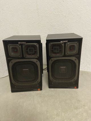 Sony Apm - 215 Vintage Speakers Apm 3 Way Sat Very Rare Hard To Find Made In Japan