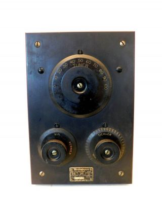 Vintage 1920s Westinghouse Type Ra Antique Old Bakelite Panel Radio Tuner