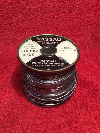 Nassau.  070” At 7076 Waterwhite Rosin Core Solder 4 Lbs 14 Oz