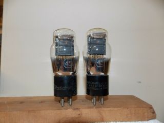 Rca Engraved Base Type 45 Vacuum Tubes And Guaranteed Identical Code