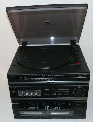 Vintage Panasonic Compact Stereo System SG - HMO9A Turntable Duel Cassette 2