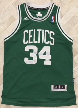 Authentic Adidas Paul Pierce Boston Celtics Youth Swingman Nba Jersey Sz Med,  2”