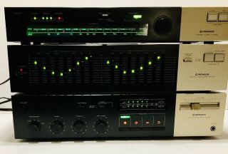 Vintage Stereo Pioneer Sa - 730 Amp,  Tx - 130 Tuner Sg - 530 Eq Triple Set