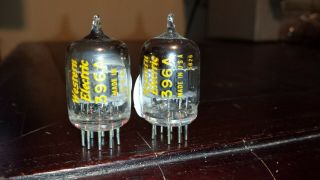 Western Electric 396a 2c51 Tubes - Closely Matched Pair,  Tv - 7/u Balanced