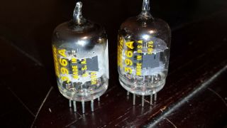 Western Electric 396A 2C51 Tubes - CLOSELY Matched Pair,  TV - 7/u BALANCED 3