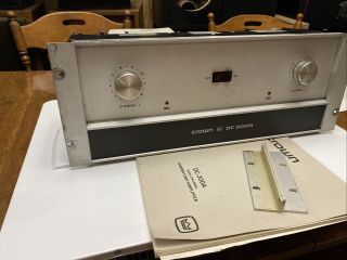 Crown Dc 300a Dual Ch.  Labratory Amplifier,  Parts/repair/restore Only