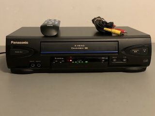 Panasonic Vcr 4 Head Hi - Fi Vhs Player With Remote Cables Pv - V4022