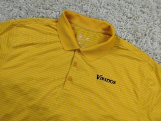 Nike Minnesota Vikings Dri - Fit Polo Shirt Men 2xl Xxl Yellow Purple Football