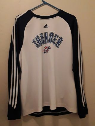Adidas Men’s Oklahoma City Okc Thunder Shirt Long Sleeve M Basketball