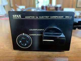 Vintage Pair Stax Sr - 30 Electret Earspeaker & Srd - 4 Adapter Headphones