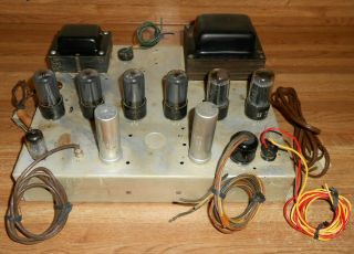 Vintage Magnavox Tube Amp Power Amplifier W/ Quad 6v6 & 12ax7 Tubes