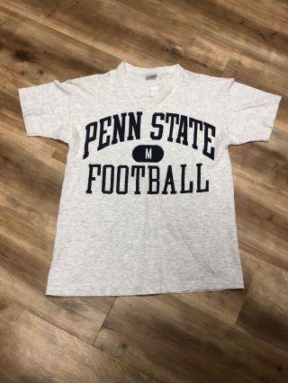 Penn State Nittany Lions Football Vintage 80s College Spellout Tshirt Small