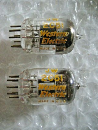 Pair Nos Nib Western Electric 2c51 396a Twin Triodes Same 1958 Batch 1