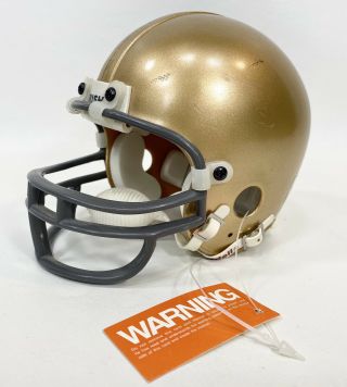 Vintage Notre Dame Fighting Irish Riddell Football Gold Mini Helmet Size 3 5/8