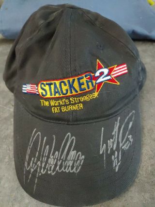 Stacker 2 Kenny Wallace Scott Wimmer Autographed Nascar Hat.