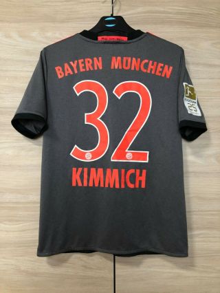 Bayern Munich 2016 - 2017 Kimmich 32 Away Shirt Jersey Kids L Boys 13 - 14 Years