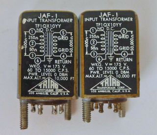 Pair Triad Jaf 1 Input Transformers Tube Amp Utc 0 - 1 Altec 4722 Full Frequency