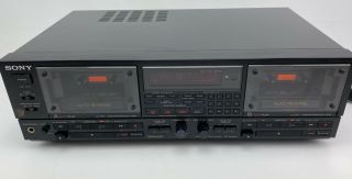Sony Double Cassette Tape Player Recorder Stereo Tc - Wr950