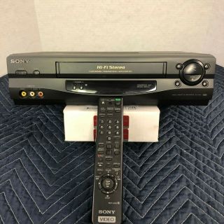 Sony Slv - N55 Video Cassette Recorder - Serviced - Cleaned (with Remote)