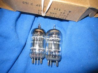 2 In The Box Matched Ge Black Plate 5751 12ax7 Tubes 28