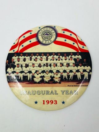 Colorado Rockies Vintage 1993 Inaugural Year S Mlb Jumbo Button